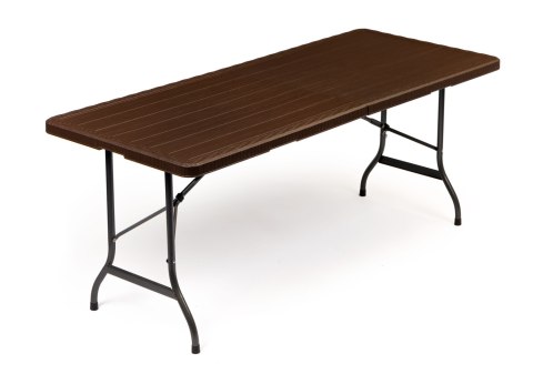 Stół cateringowy bankietowy ogrodowy składany 180x75 cm brązowy ModernHome ModernHome Stół cateringowy bankietowy ogrodowy składany 180x75 cm brązowy ModernHome ModernHome