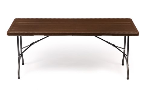 Stół cateringowy bankietowy ogrodowy składany 180x75 cm brązowy ModernHome ModernHome Stół cateringowy bankietowy ogrodowy składany 180x75 cm brązowy ModernHome ModernHome