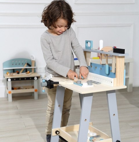 Stół narzędziowy drewniany warsztat 32 elementy zabawki ECOTOYS ECOTOYS Stół narzędziowy drewniany warsztat 32 elementy zabawki ECOTOYS ECOTOYS