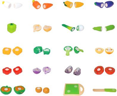 Drewniane warzywa do krojenia dla dzieci 20 sztuk ECOTOYS ECOTOYS Drewniane warzywa do krojenia dla dzieci 20 sztuk ECOTOYS ECOTOYS
