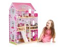 Drewniany domek dla lalek mebelki ECOTOYS ECOTOYS