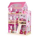 Drewniany domek dla lalek mebelki ECOTOYS ECOTOYS