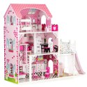 Drewniany domek dla lalek z windą XXL zjeżdżalnia ECOTOYS ECOTOYS