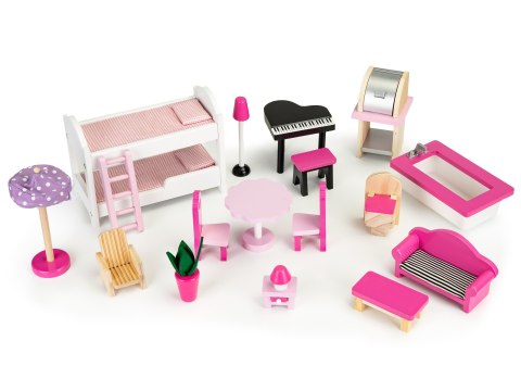 Drewniany domek dla lalek z windą XXL zjeżdżalnia ECOTOYS ECOTOYS Drewniany domek dla lalek z windą XXL zjeżdżalnia ECOTOYS ECOTOYS