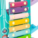 Drewniany tor zjeżdżalnia + 6 autek + cymbałki ECOTOYS ECOTOYS