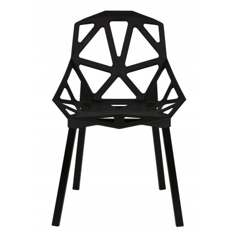 Komplet nowoczesnych krzeseł krzesło do salonu czarne 4 sztuki ModernHome ModernHome Komplet nowoczesnych krzeseł krzesło do salonu czarne 4 sztuki ModernHome ModernHome