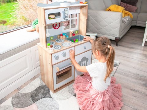 Drewniana kuchnia dla dzieci dodatkowe akcesoria ECOTOYS ECOTOYS