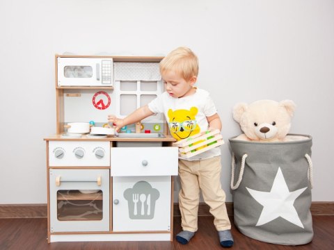 Drewniana kuchnia dla dzieci dodatkowe akcesoria ECOTOYS ECOTOYS