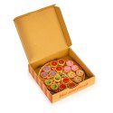 Drewniana pizza do krojenia na rzepy dla dzieci 27 elementów ECOTOYS ECOTOYS