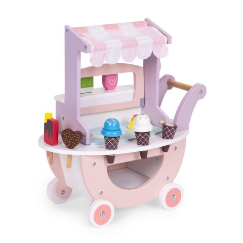 Drewniany wózek lodziarnia dla dzieci sklep 12 elementów ECOTOYS ECOTOYS