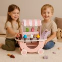Drewniany wózek lodziarnia dla dzieci sklep 12 elementów ECOTOYS ECOTOYS