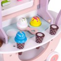 Drewniany wózek lodziarnia dla dzieci sklep 12 elementów ECOTOYS ECOTOYS