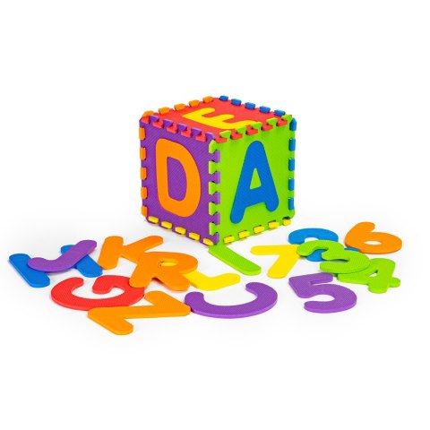 Duża mata piankowa EVA dla dzieci litery cyfry 178x178 cm 36 elementów ECOTOYS ECOTOYS