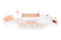 Duży domek dla lalek z kompletem mebelków ECOTOYS ECOTOYS