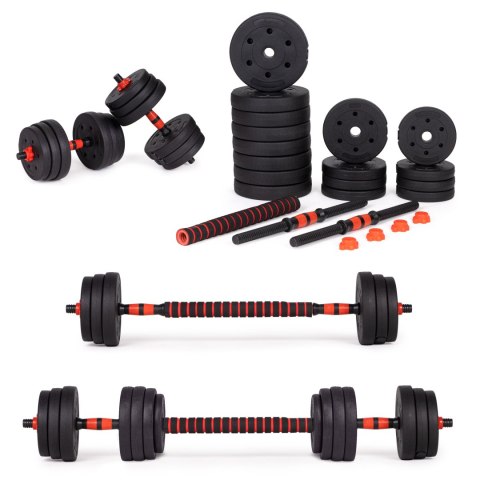 Hantle regulowane 2x15 kg sztanga zestaw 30 kg gryf MOVEPRO MOVEPRO
