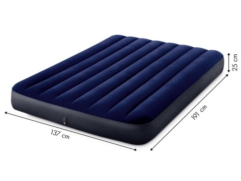 Materac dmuchany dwuosobowy welurowy 191x137 cm INTEX 64758 INTEX