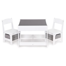 Meble dla dzieci zestaw drewniany stół + 2 krzesła ECOTOYS ECOTOYS
