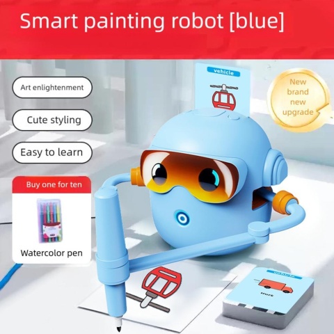Robot rysujący sterowany głosem , interaktywny robot edukacyjny , magiczny robot malujący, prezent dla chłopców i dziewczynek.