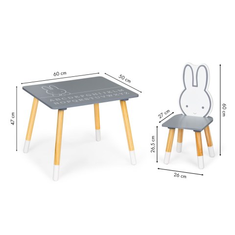 Stół stolik + 2 krzesła meble dla dzieci zestaw ECOTOYS ECOTOYS