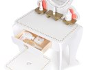 Toaletka dziecięca drewniana duża z lustrem dla dziewczynki ECOTOYS ECOTOYS