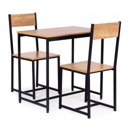Zestaw komplet mebli stolik 2 krzesła metal MDF ModernHome ModernHome