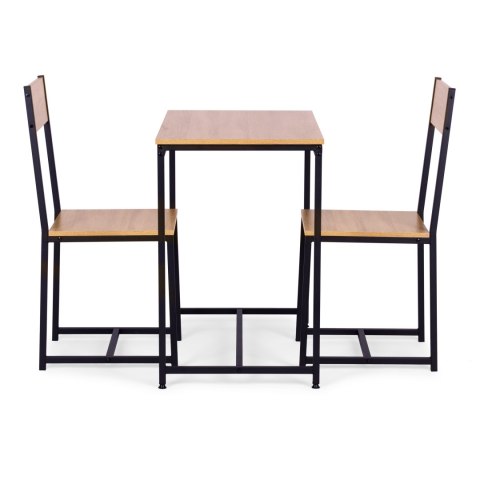 Zestaw komplet mebli stolik 2 krzesła metal MDF ModernHome ModernHome