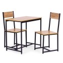 Zestaw komplet mebli stolik 2 krzesła metal MDF ModernHome ModernHome