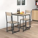 Zestaw komplet mebli stolik 2 krzesła metal MDF ModernHome ModernHome