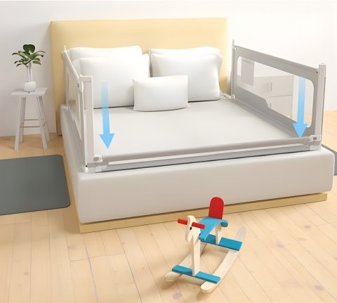 Barierka ochronna na łóżko 180 cm osłona zabezpieczenie dla dzieci ECOTOYS ECOTOYS