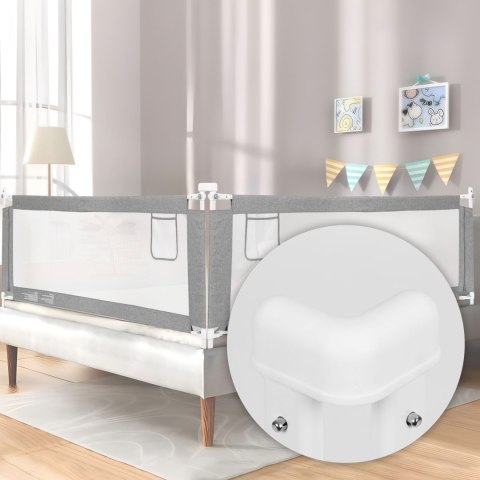 Barierka ochronna na łóżko 200 cm osłona zabezpieczenie dla dzieci ECOTOYS ECOTOYS