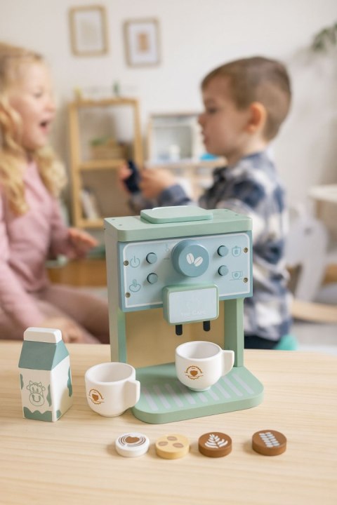 Drewniany ekspres do kawy dla dzieci zestaw baristy 8 elementów ECOTOYS ECOTOYS