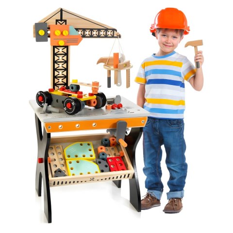 Drewniany warsztat dla dzieci stół narzędziowy ECOTOYS ECOTOYS