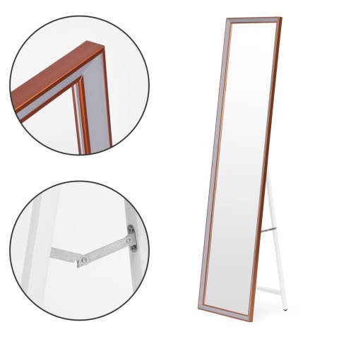 Duże lustro stojące 148 cm aluminiowa rama rozstawiane ModernHome ModernHome
