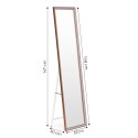 Duże lustro stojące 148 cm aluminiowa rama rozstawiane ModernHome ModernHome