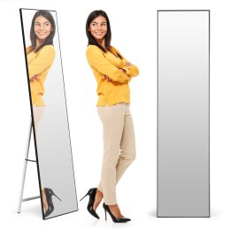 Duże lustro stojące 159 cm aluminium czarna rama ModernHome ModernHome