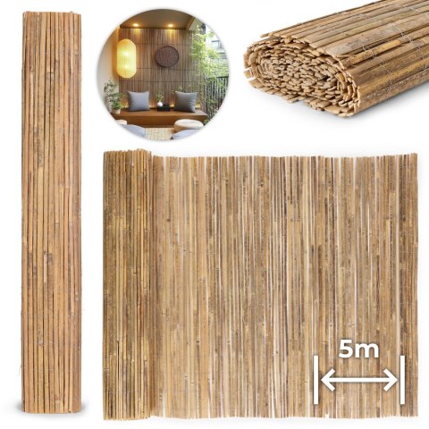 Dwustronna mata bambusowa 150x500 cm na balkon taras ogrodzenie naturalna MultiGarden MultiGarden