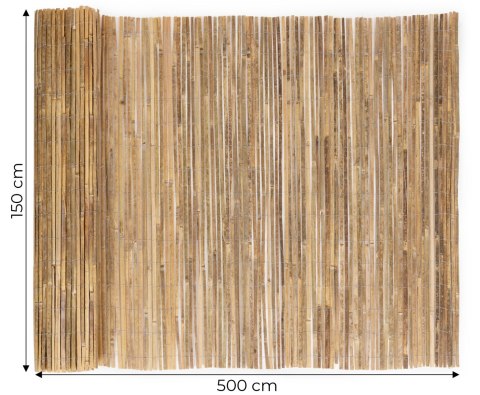 Dwustronna mata bambusowa 150x500 cm na balkon taras ogrodzenie naturalna MultiGarden MultiGarden