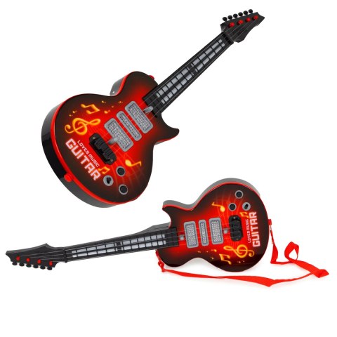 Gitara dla dzieci elektryczna z nauką gry na gitarze podczerwień melodie czerwona MULTISTORE