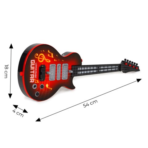 Gitara dla dzieci elektryczna z nauką gry na gitarze podczerwień melodie czerwona MULTISTORE