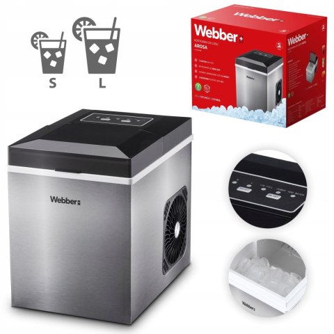 Kostkarka do lodu domowa maszyna do kostek kuszony lód 10 kg 165W WEBBER WEBBER