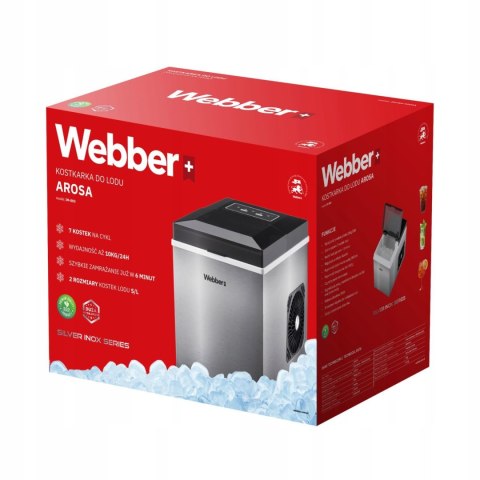 Kostkarka do lodu domowa maszyna do kostek kuszony lód 10 kg 165W WEBBER WEBBER