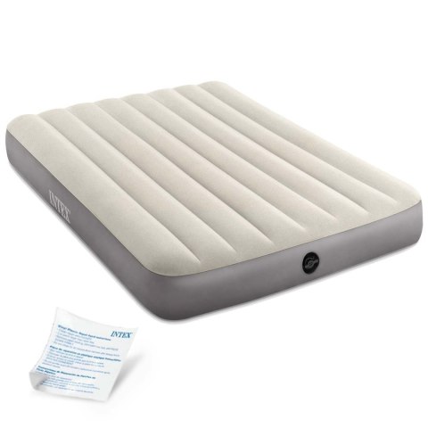 Materac dmuchany do spania łóżko dwuosobowy 191x137 cm beżowy INTEX 64102 INTEX