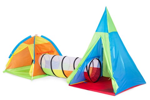 Namiot dla dzieci plac zabaw 3w1 iglo tipi tunel zestaw IPLAY IPLAY