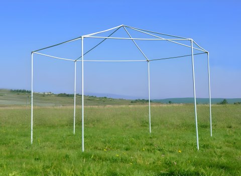 Namiot pawilon ogrodowy handlowy 2x2x2 m z moskitierą szary MultiGarden MultiGarden