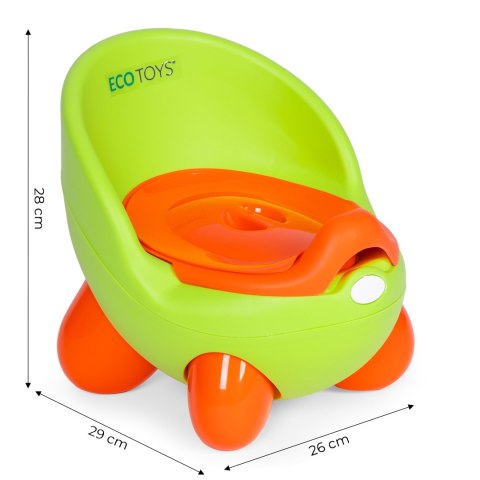 Nocnik toaleta sedes dla dzieci wyjmowany wkład antypoślizgowe nóżki zielony ECOTOYS ECOTOYS