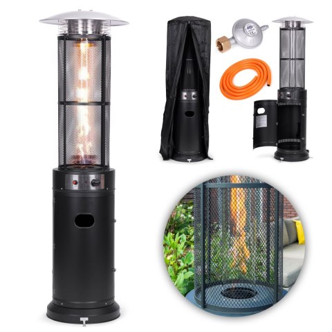 Ogrzewacz parasol gazowy grzejnik 11 kW szklany na ogród patio reduktor wąż pokrowiec MultiGarden MultiGarden