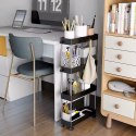 Plastikowy regał łazienkowy z 4 półkami kółka czarny ModernHome ModernHome