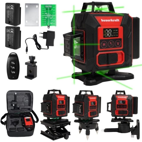 Poziomica laserowa płaszczyznowa zielony laser krzyżowy 360° 4D 16 linii LONGWELL INDUSTRIAL LTD