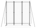 Składany parawan ogrodowy pokojowy 3-panelowy 167x164 cm beżowy MultiGarden MultiGarden