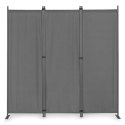Składany parawan ogrodowy pokojowy 3-panelowy 167x164 cm szary MultiGarden MultiGarden
